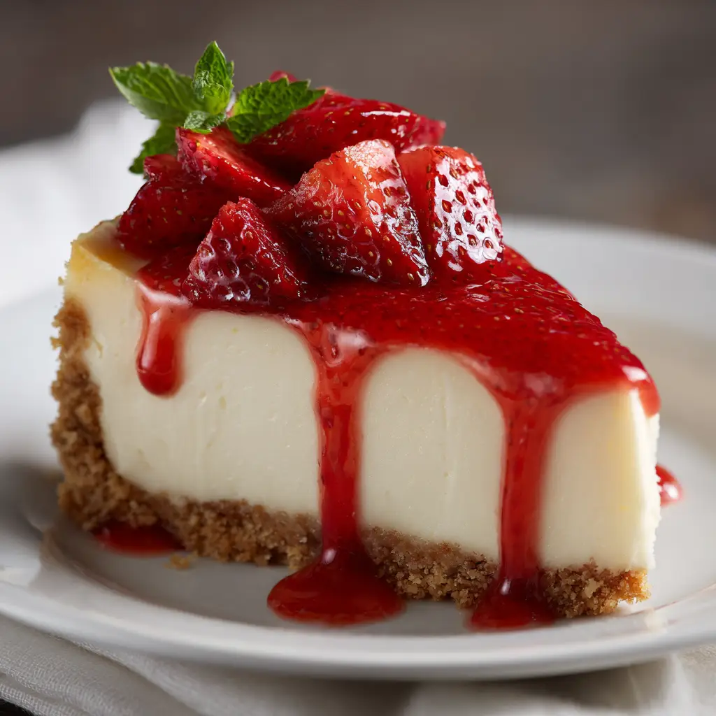 Olive Garden Sicilian Cheesecake with Strawberry Topping V